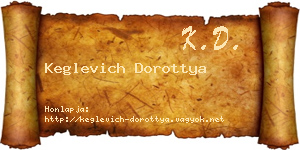Keglevich Dorottya névjegykártya